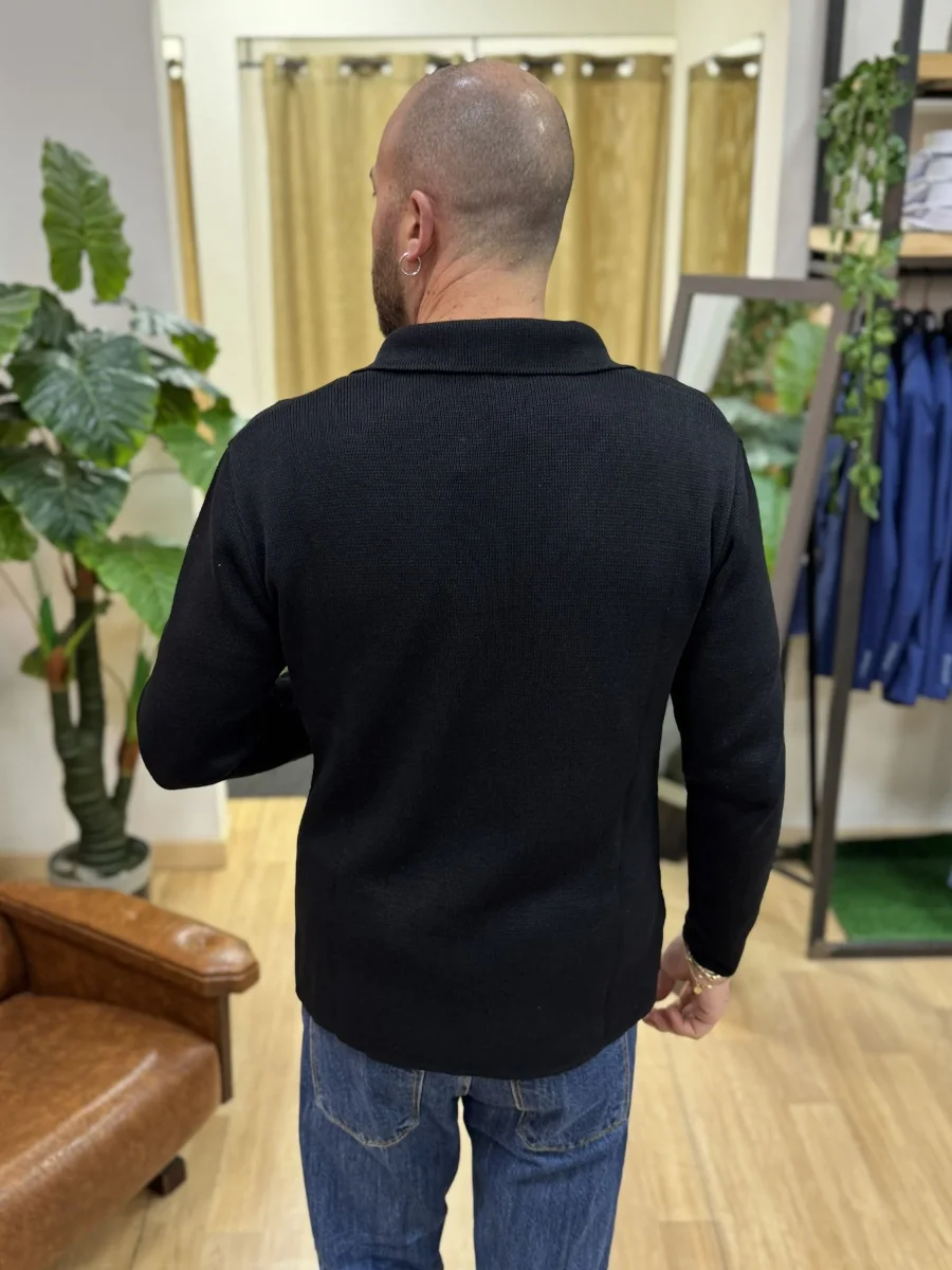 Cardigan/Giacca Cotone Nero - immagine 6