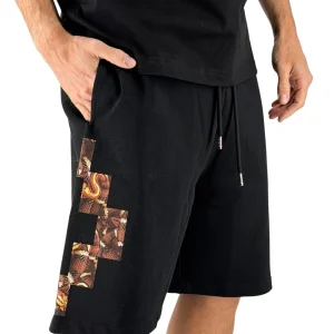 Bermuda In Felpa Logo Snake Nero