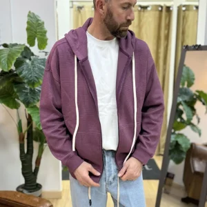 Felpa Con Zip Apricot Purple