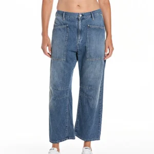 Jeans Wide Leg Utility Denim Lavaggio Medio