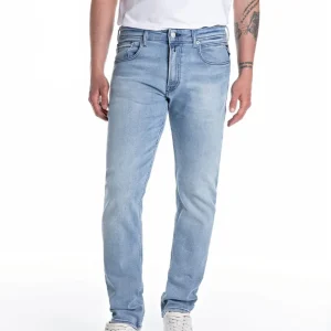 Jeans Uomo Straight Fit Grover Denim Chiaro 10 oz Stretch