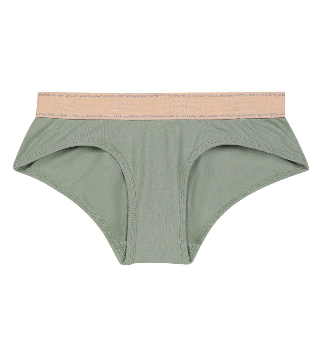 Shorty da bambina in verde salvia e rosa Dim Sport
