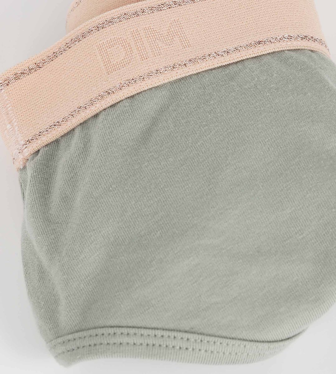 Shorty da bambina in verde salvia e rosa Dim Sport - immagine 4