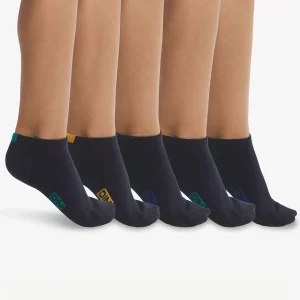 Pacco da 5 paia di calzini in cotone blu navy per bambini di Ecodim