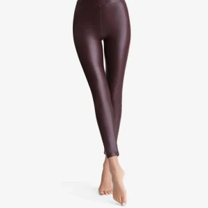 Relax & Go leggings da donna in ecopelle bordeaux