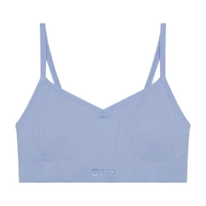 Brassieres bambina senza cuciture con schiuma rimovibile in microfibra Blu Dim