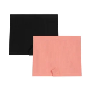 Pacco da 2 boxer senza cuciture in microfibra per bambina Nero Corallo Dim