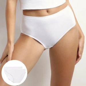 Pacco da 2 slip donna in cotone bio bianco Dim Ecosmart