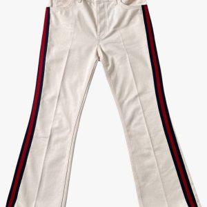 GUCCI – PANTALONE IN COTONE FASCIA WEB