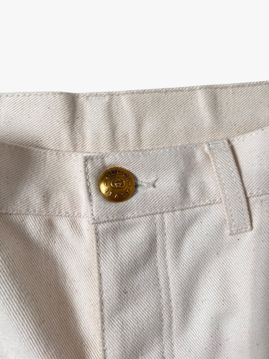 GUCCI – PANTALONE IN COTONE FASCIA WEB - immagine 3