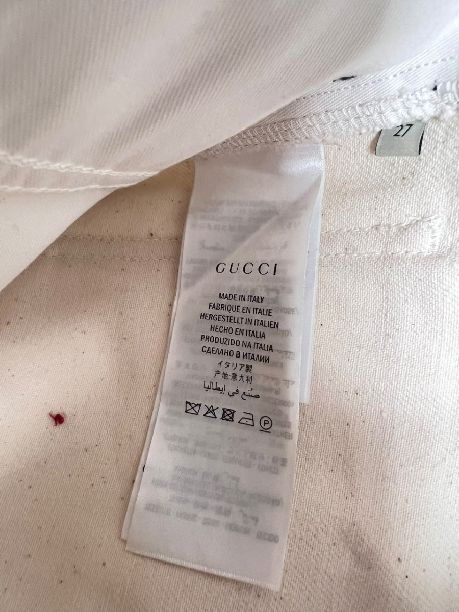 GUCCI – PANTALONE IN COTONE FASCIA WEB - immagine 8