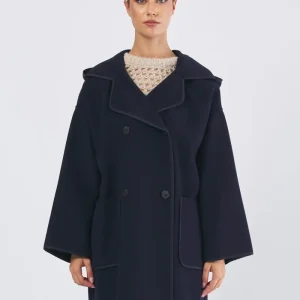 Cappotto Berger Donna in Pura Lana Blu