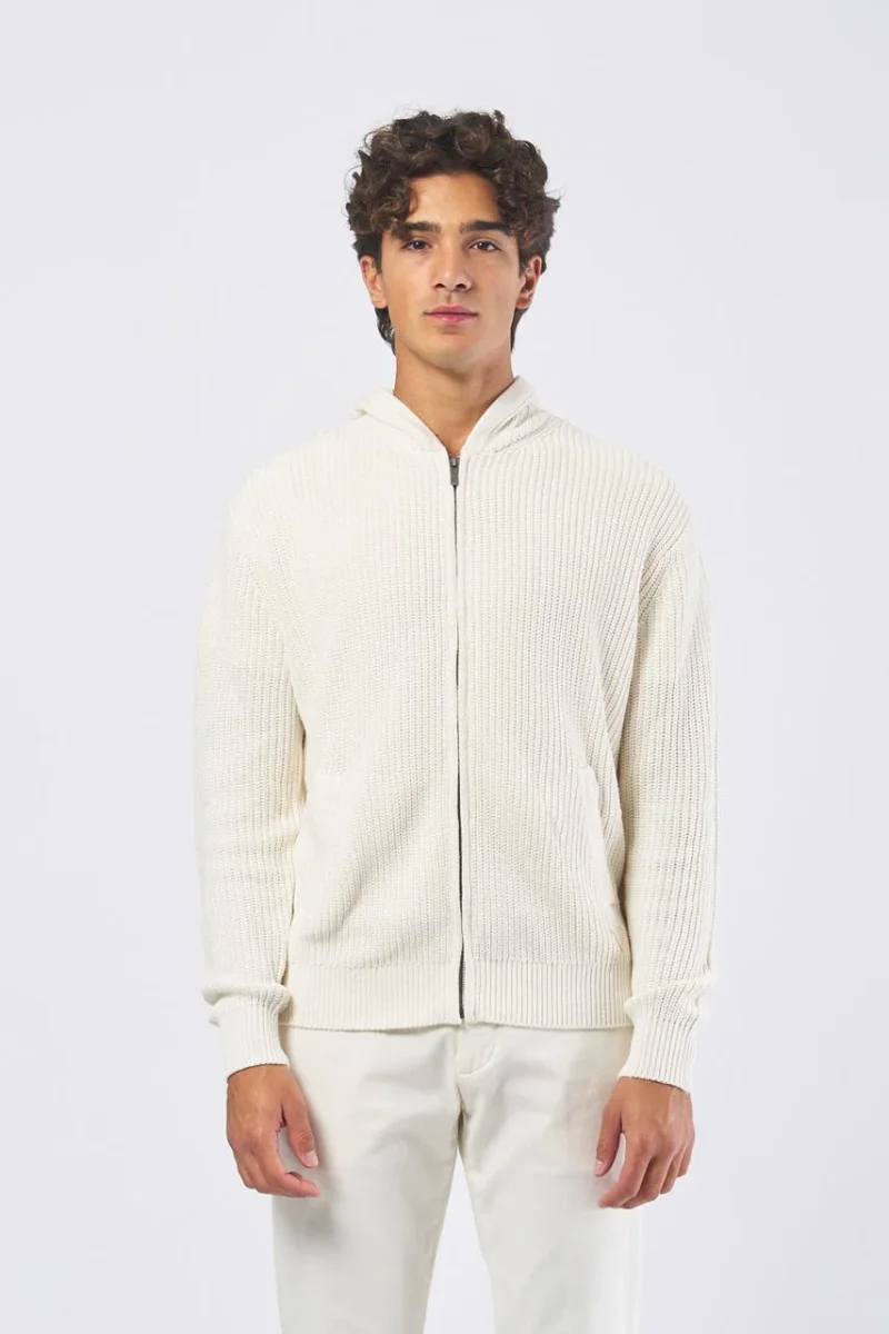 Cardigan Uomo Haywood con Cappuccio a Costine