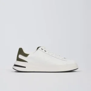 Sneaker Uomo Elba White Green in Ecopelle Premium