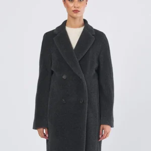 Cappotto Roseto in Alpaca e Lana Grigio