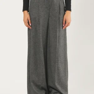 Pantaloni Palazzo Odilia Flanella Misto Lana