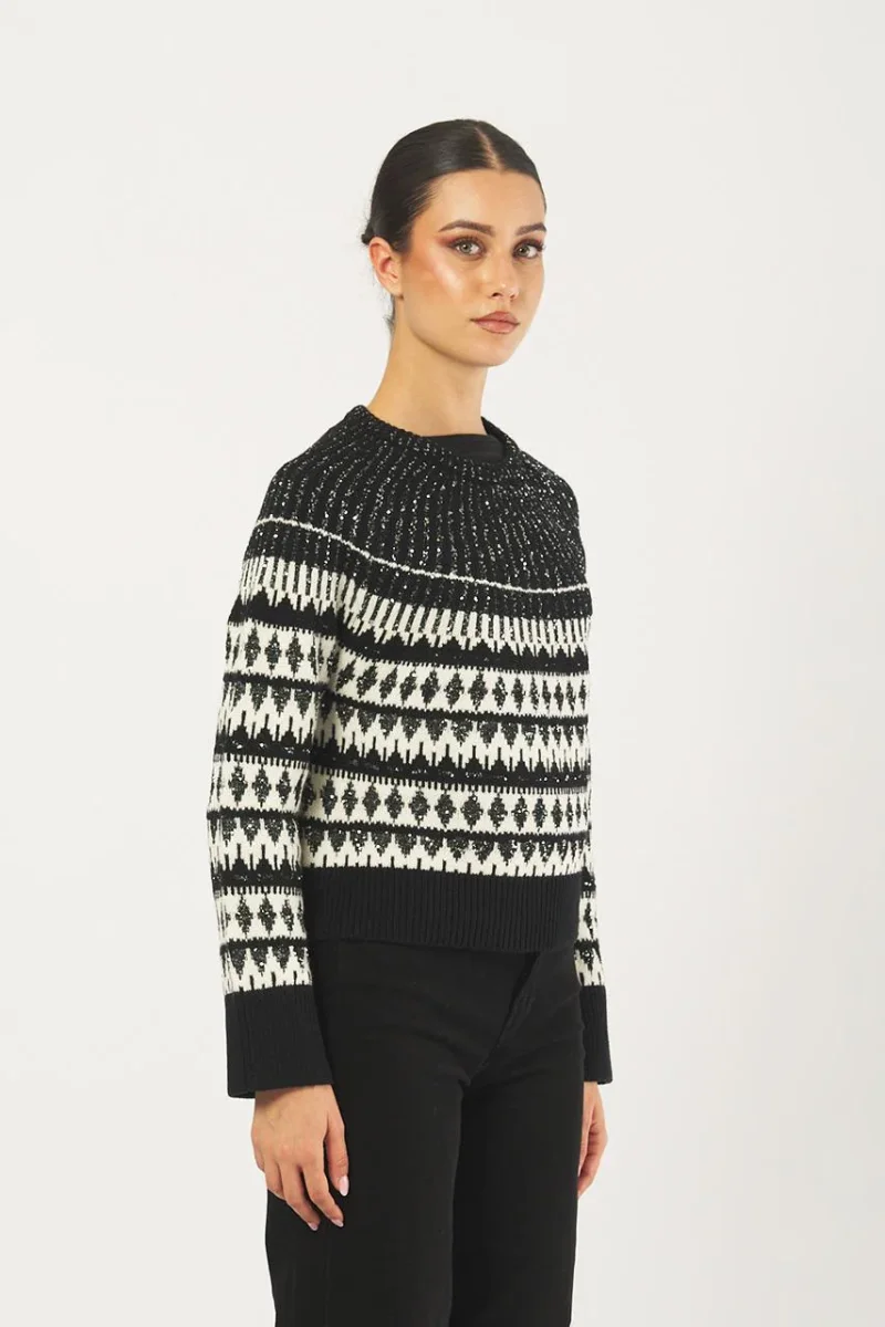 Maglia Jacquard Xanadu Misto Lana Paillettes - immagine 5