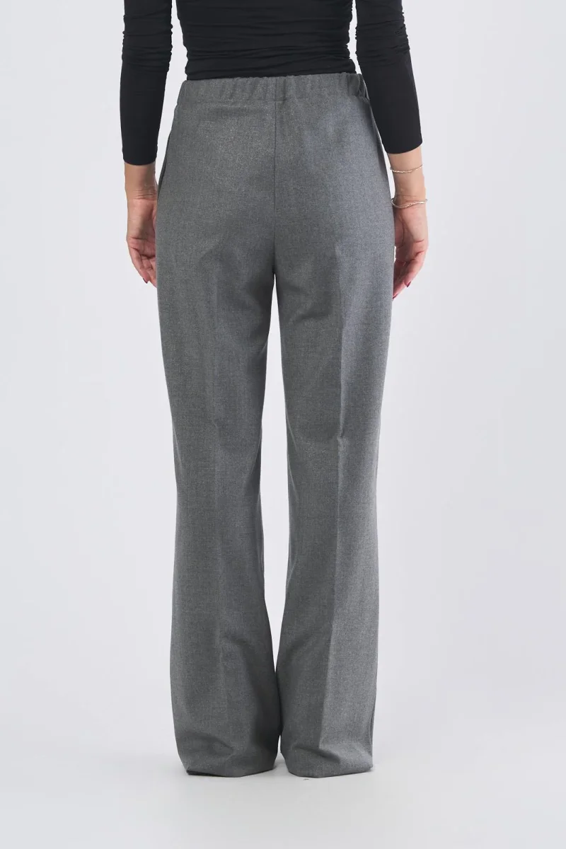 Pantalone in Flanella Lurex Bistretch Grigio - immagine 4